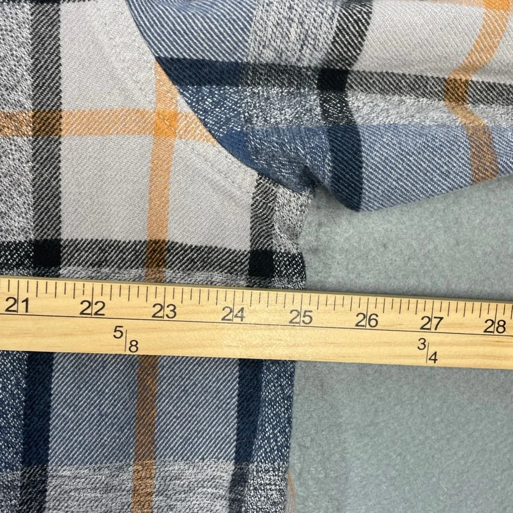 The North Face Blue Grey Plaid Flannel Button Down Shirt Mens XXL